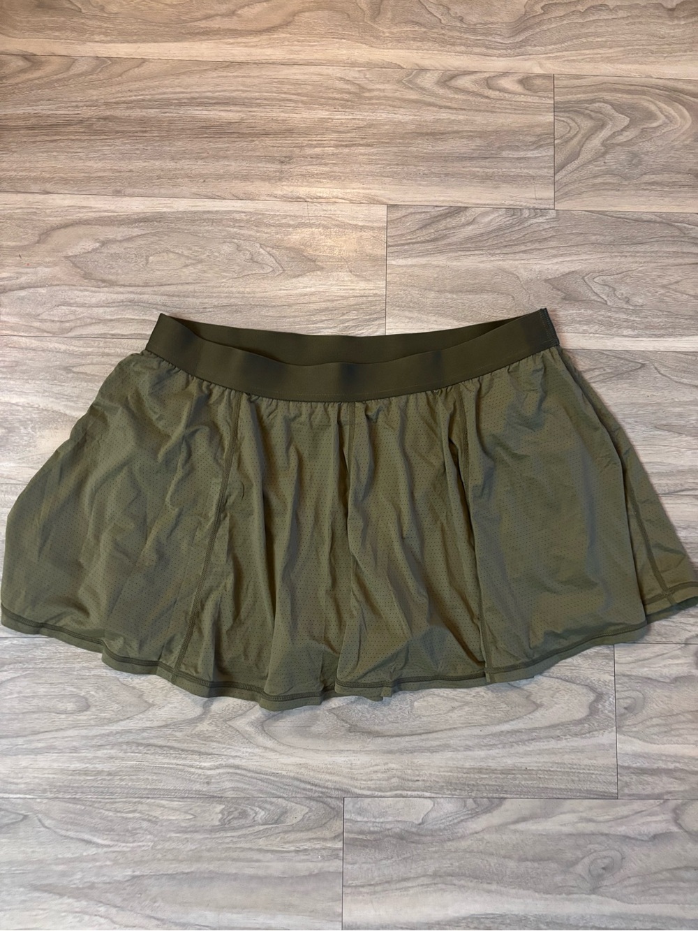 Olive Green Women's Mesh Skater Skirt
